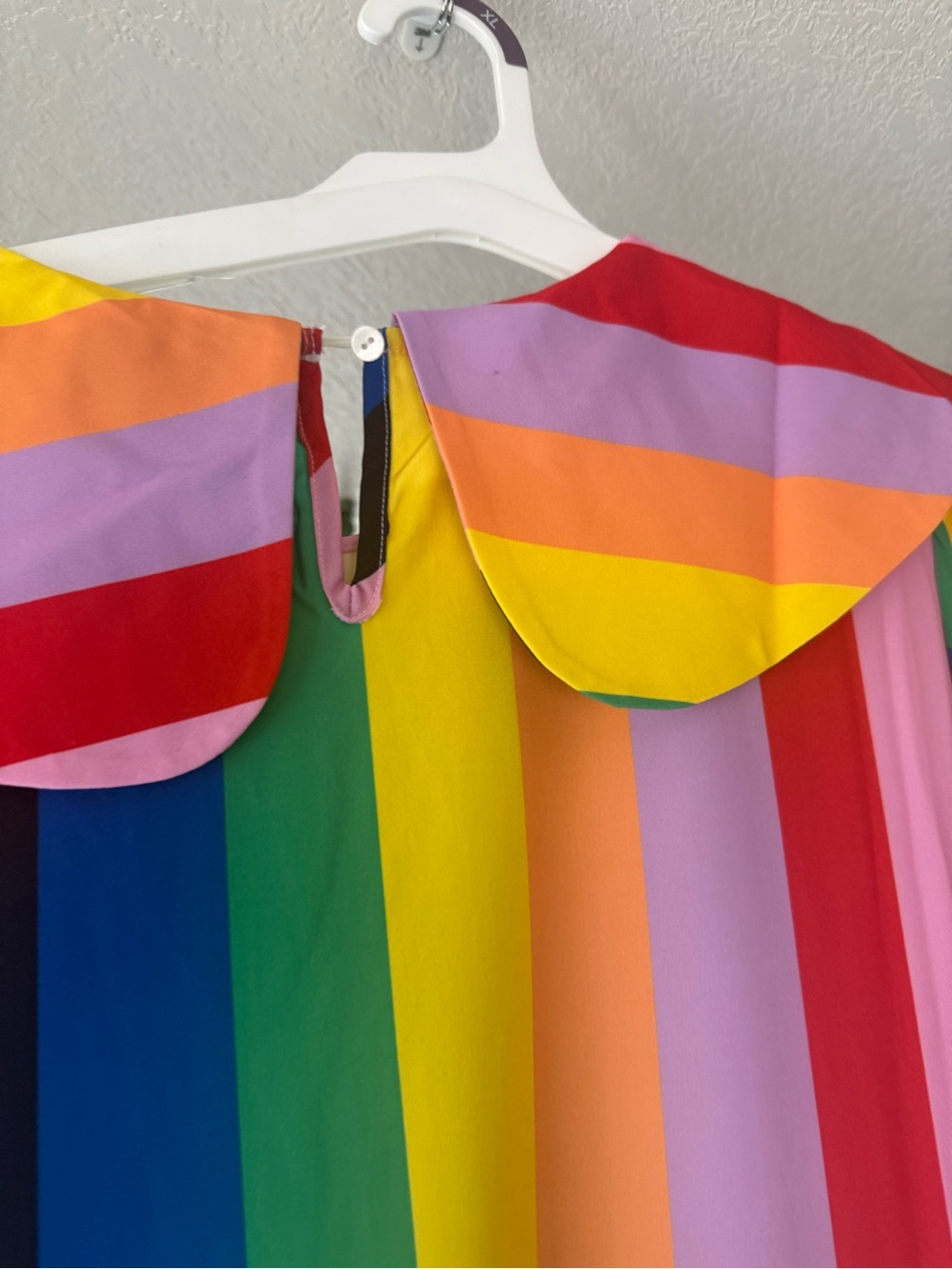 Dressed in Lala: Neverland Dress in Rainbow Candy Stripe - NEW! - Picture 6 of 8